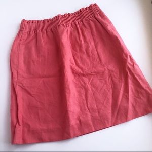 J Crew Factory Coral Cinch Waist Skirt sz 4